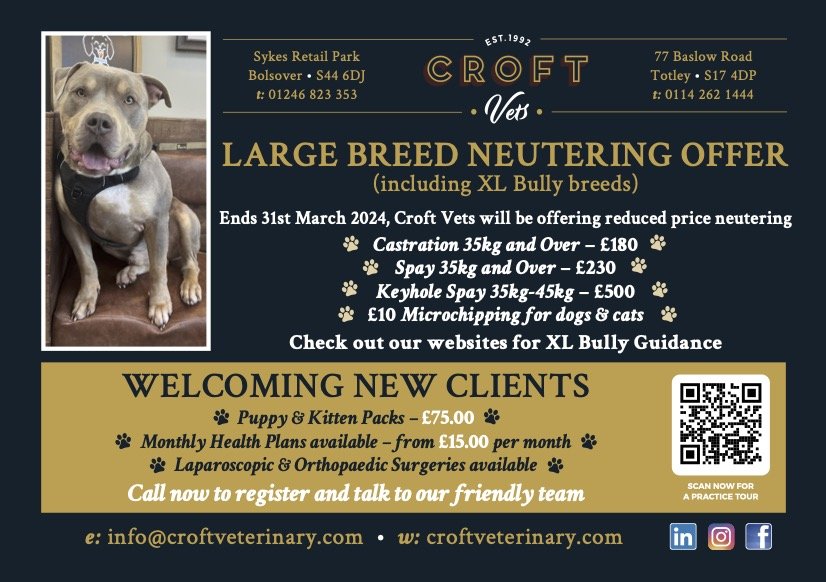 Large breed neutering A5 adv Jan 2024